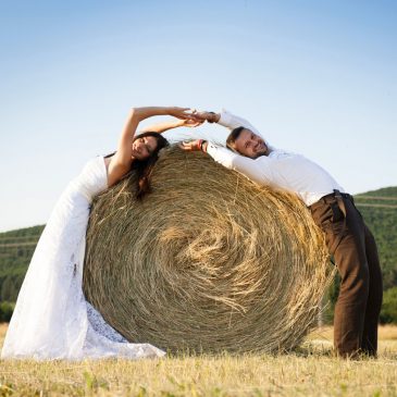 Heiraten auf dem Bauernhof im Herbst