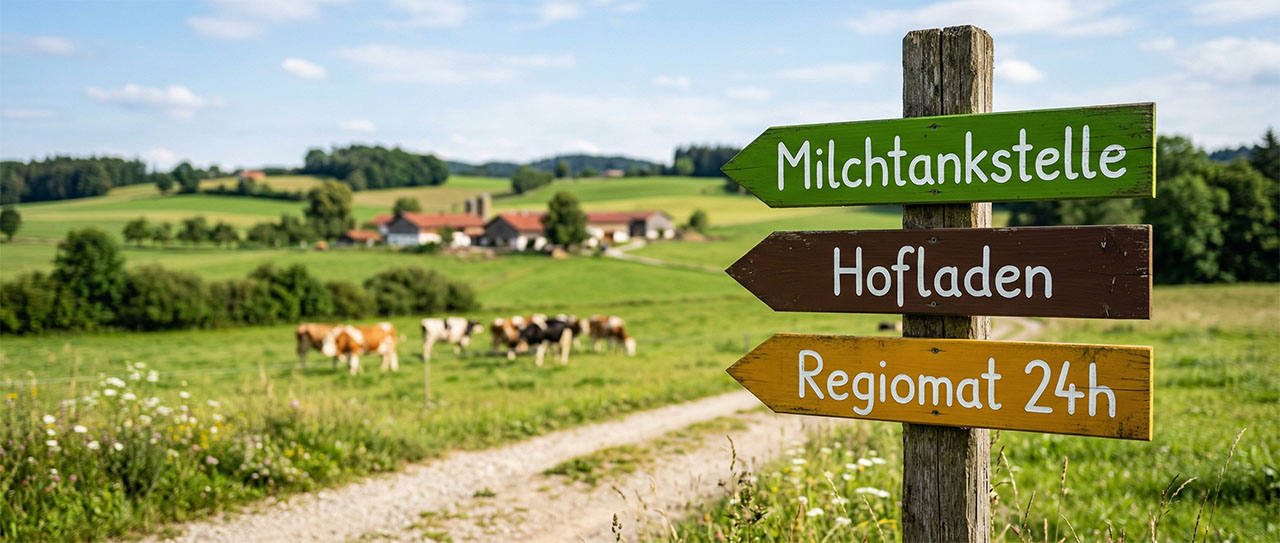 Milchtankstellen, Hofläden und Regiomaten in Deiner Nähe
