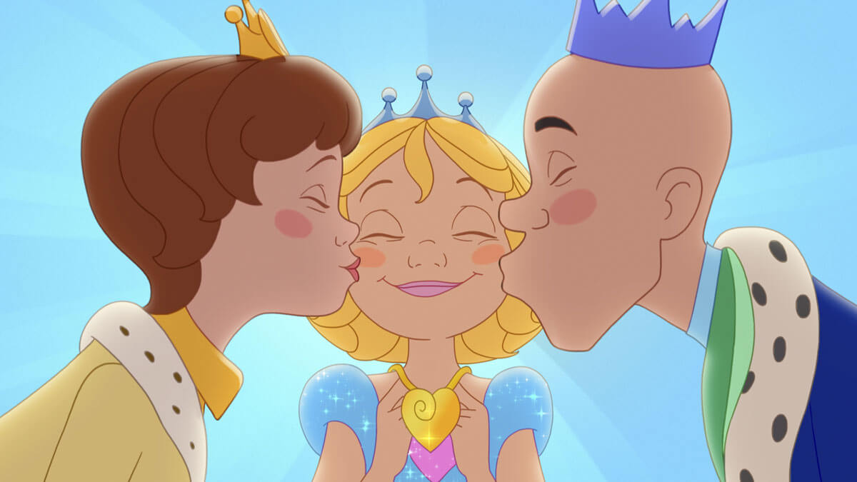 Die liebenswerte Prinzessin mit ihren königlichen Eltern Die liebenswerte Prinzessin mit ihren königlichen Eltern